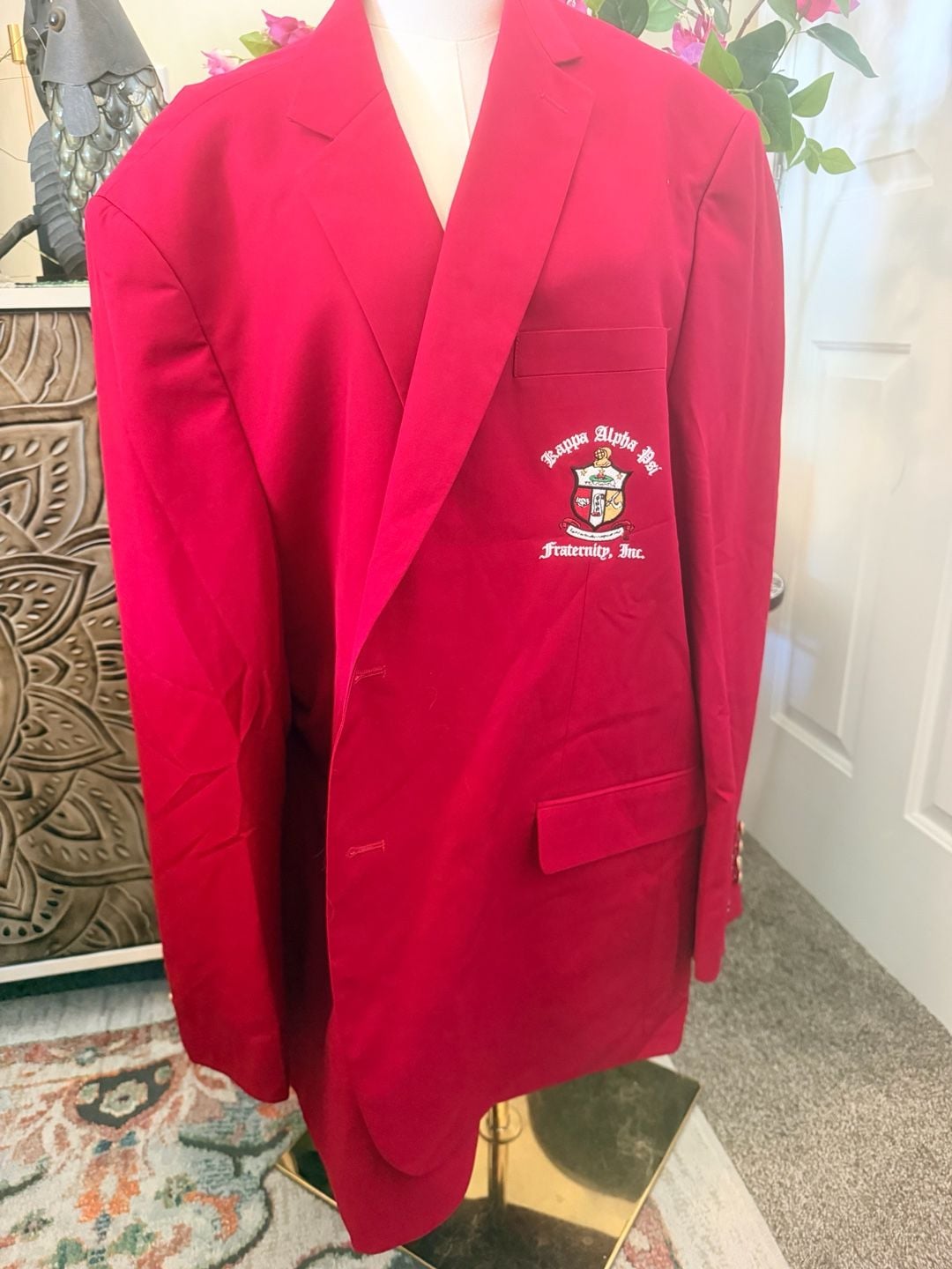 Nupemall Kappa Alpha Psi Fraternity Blazer Size 52R Crimson Wool Blend 5