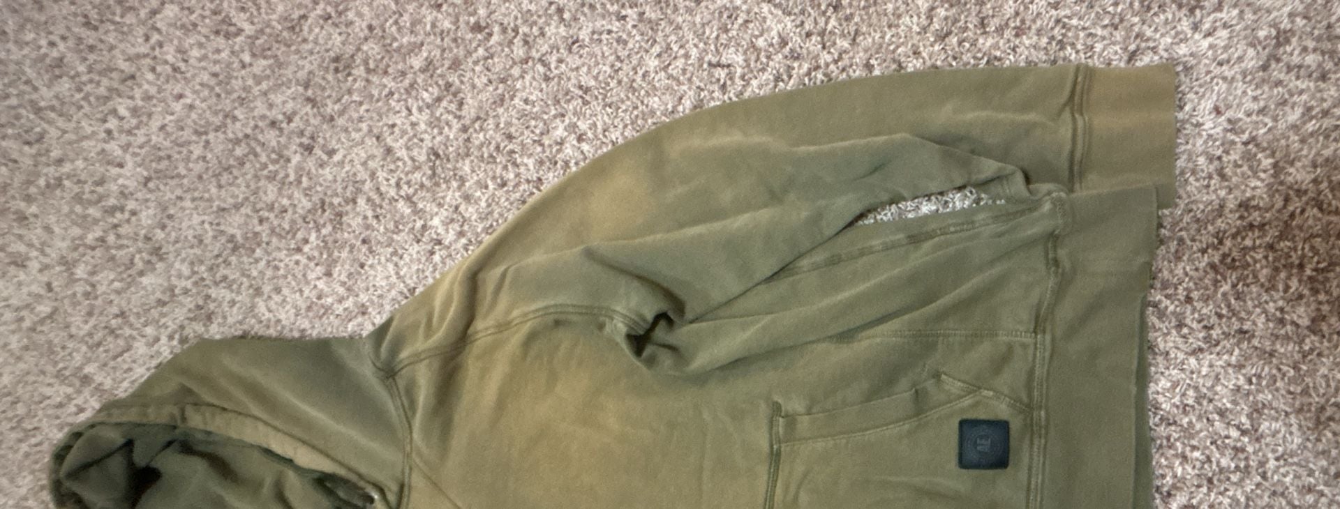 American Eagle Hoodie Size M Olive Green Pullover Sweatshirt 4