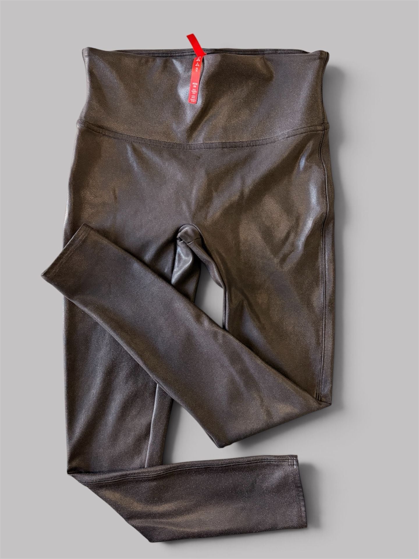 Spanx Faux Leather Leggings Size M Petite Black 2