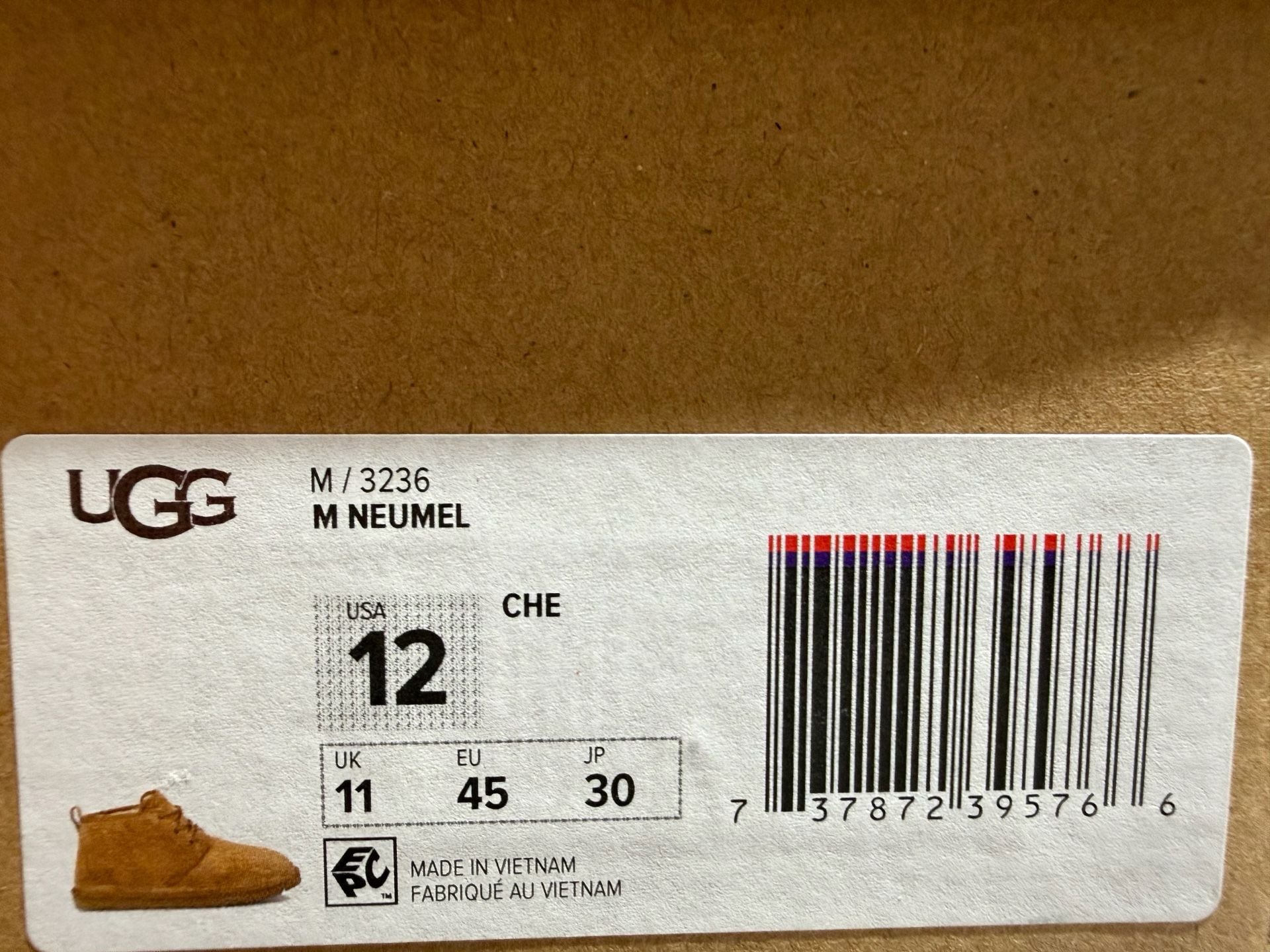 UGG Men’s Neumel Chukka Boots – Chestnut – Size 12 9