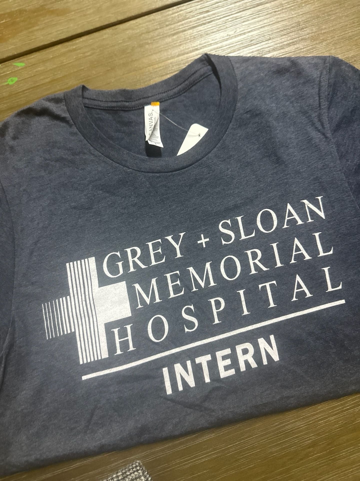 Bella Canvas Grey Sloan Memorial Hospital Intern T-Shirt -Heather Grey 1