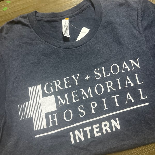Bella Canvas Grey Sloan Memorial Hospital Intern T-Shirt -Heather Grey