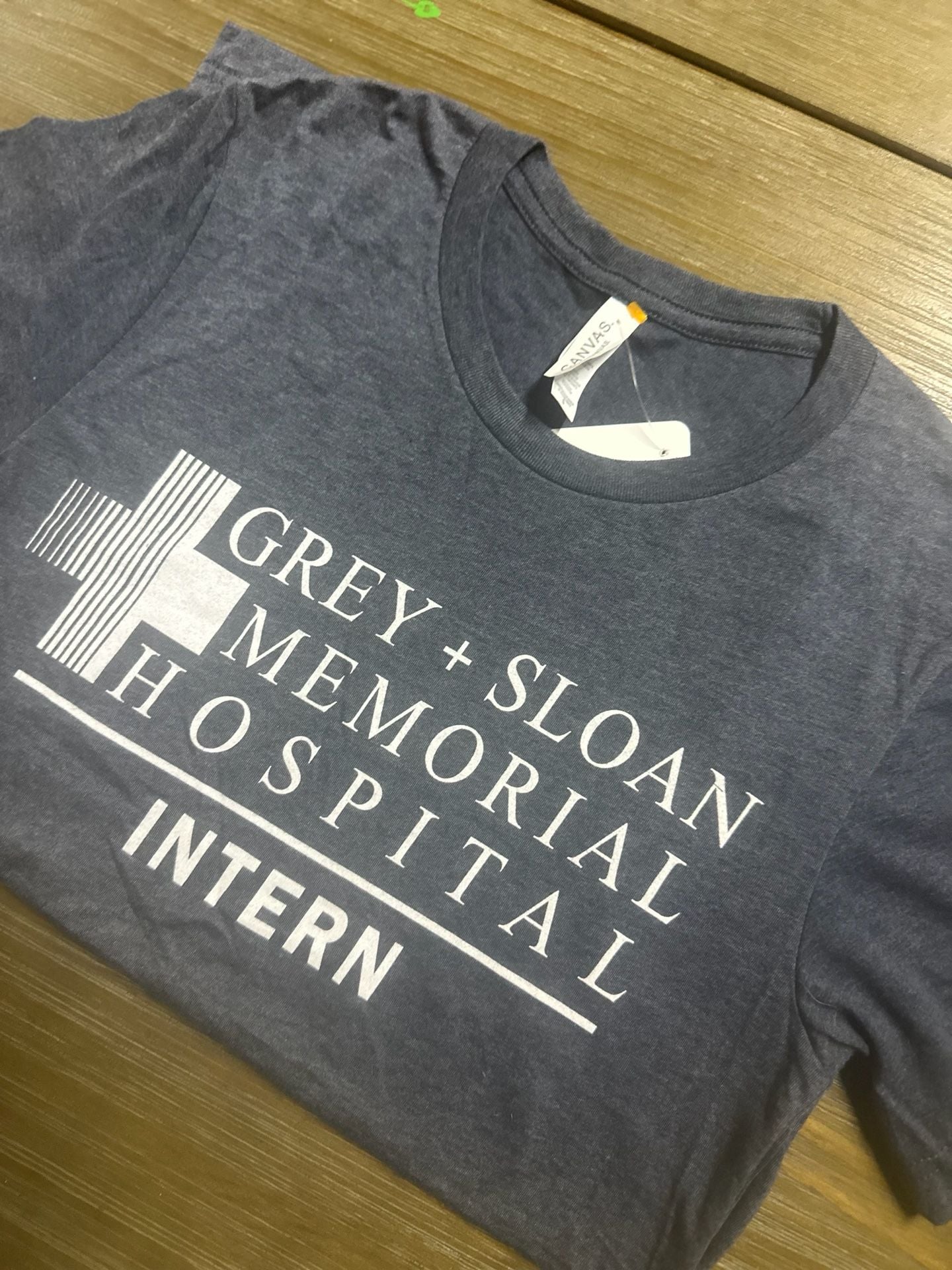 Bella Canvas Grey Sloan Memorial Hospital Intern T-Shirt -Heather Grey 2