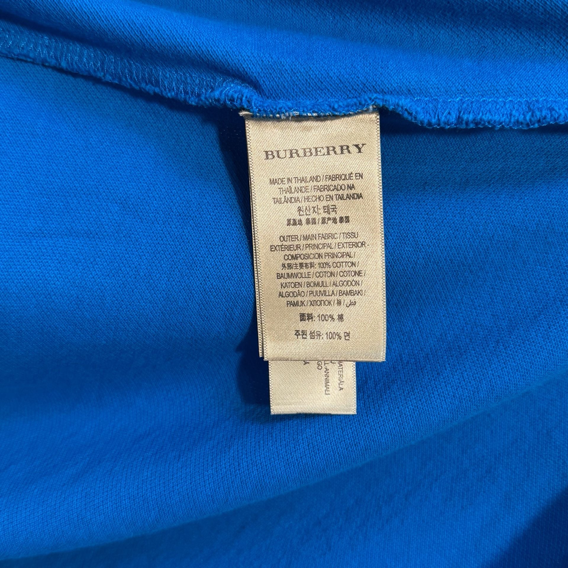 Burberry Cotton Polo Shirt in Blue 7