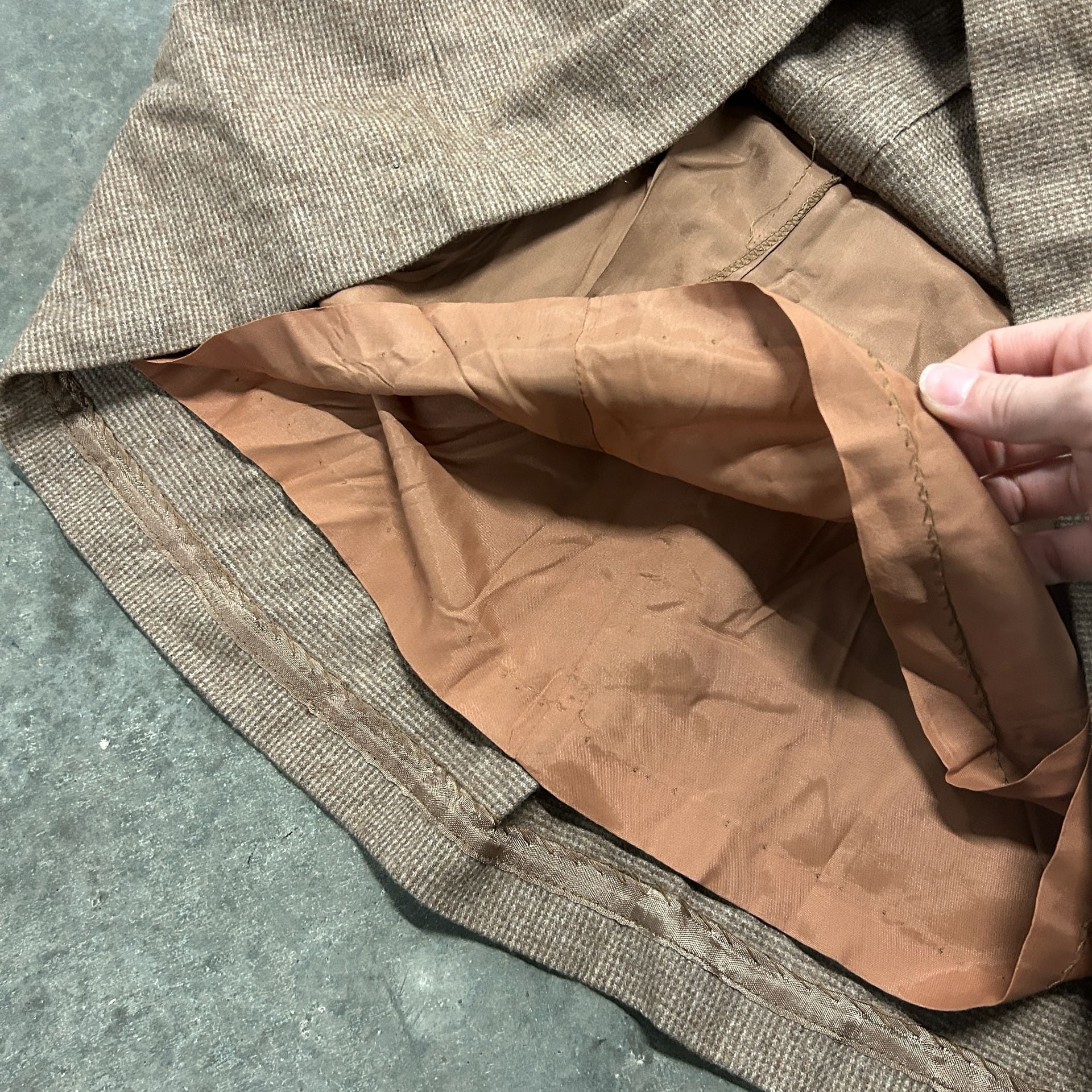 Vintage 1970s Evan-Picone Brown Wool Blend Midi Skirt Size 12 ILGWU Union Made 8