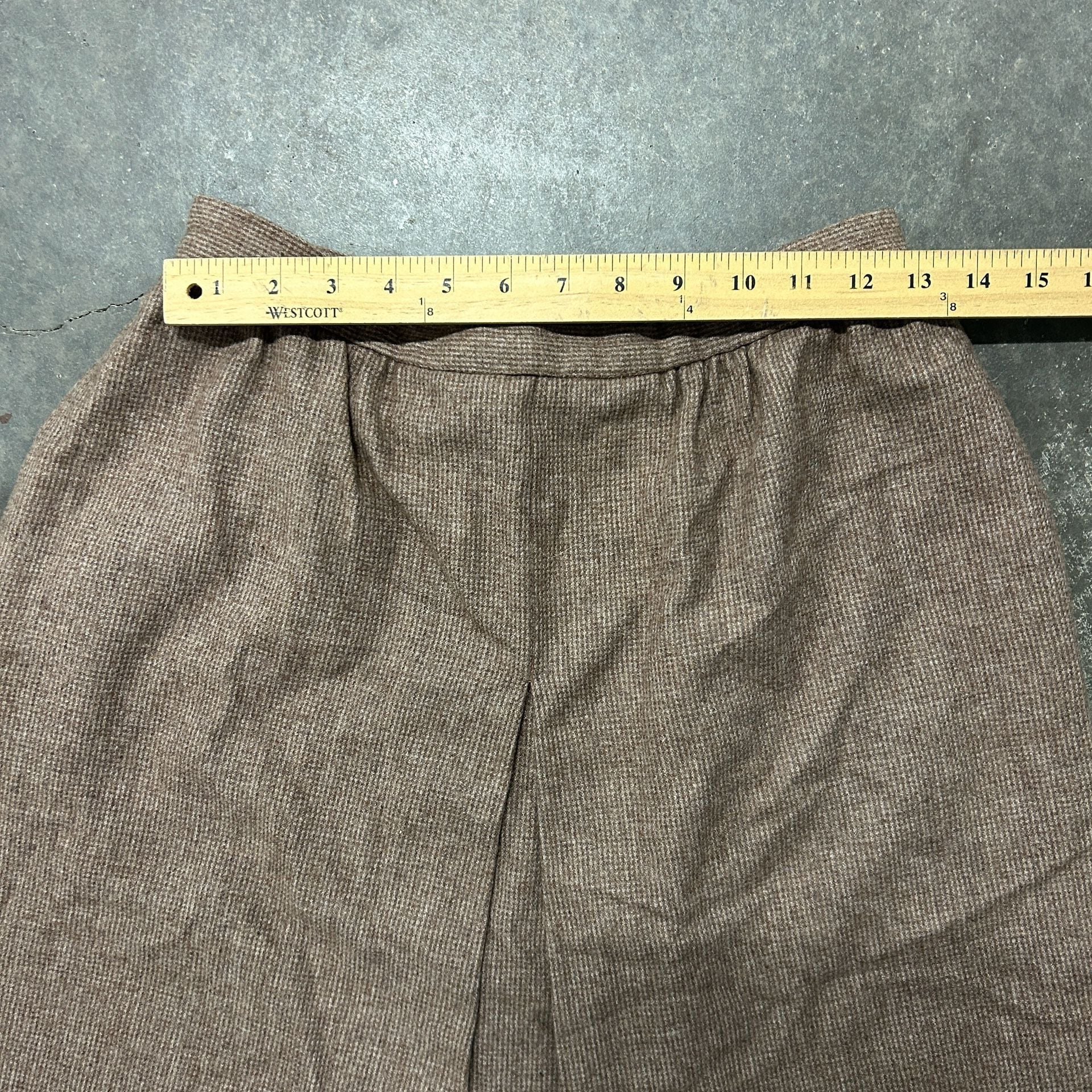 Vintage 1970s Evan-Picone Brown Wool Blend Midi Skirt Size 12 ILGWU Union Made 6
