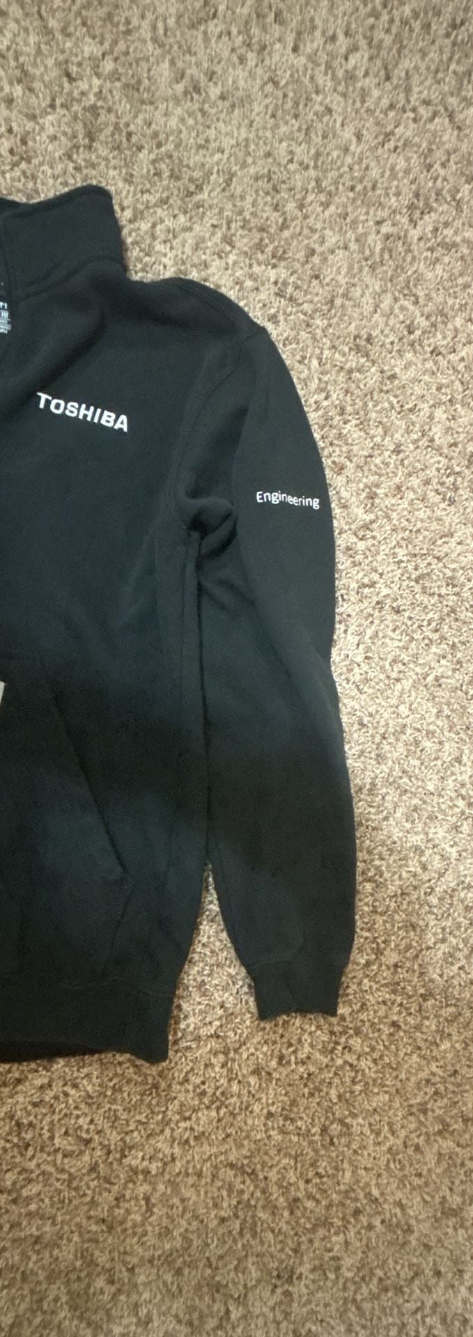 Carhartt 1/4 Zip Sweatshirt Size M Black Toshiba Engineering 5