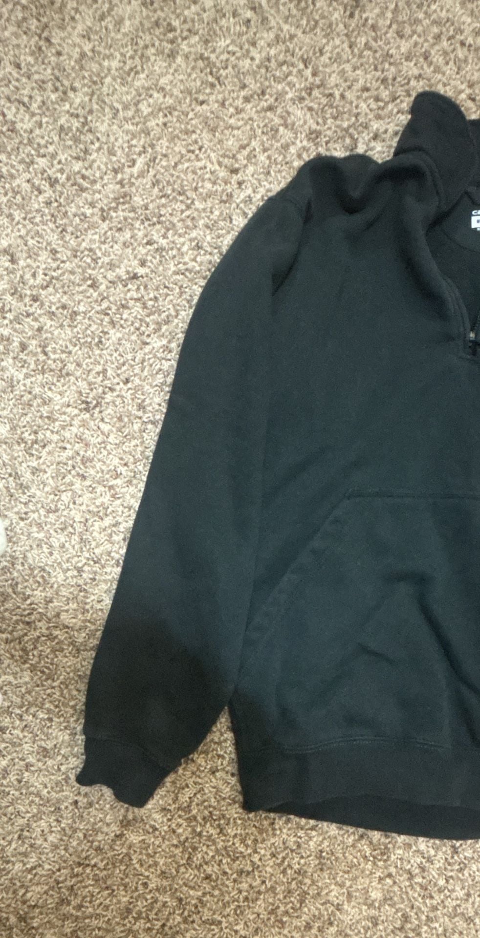 Carhartt 1/4 Zip Sweatshirt Size M Black Toshiba Engineering 3