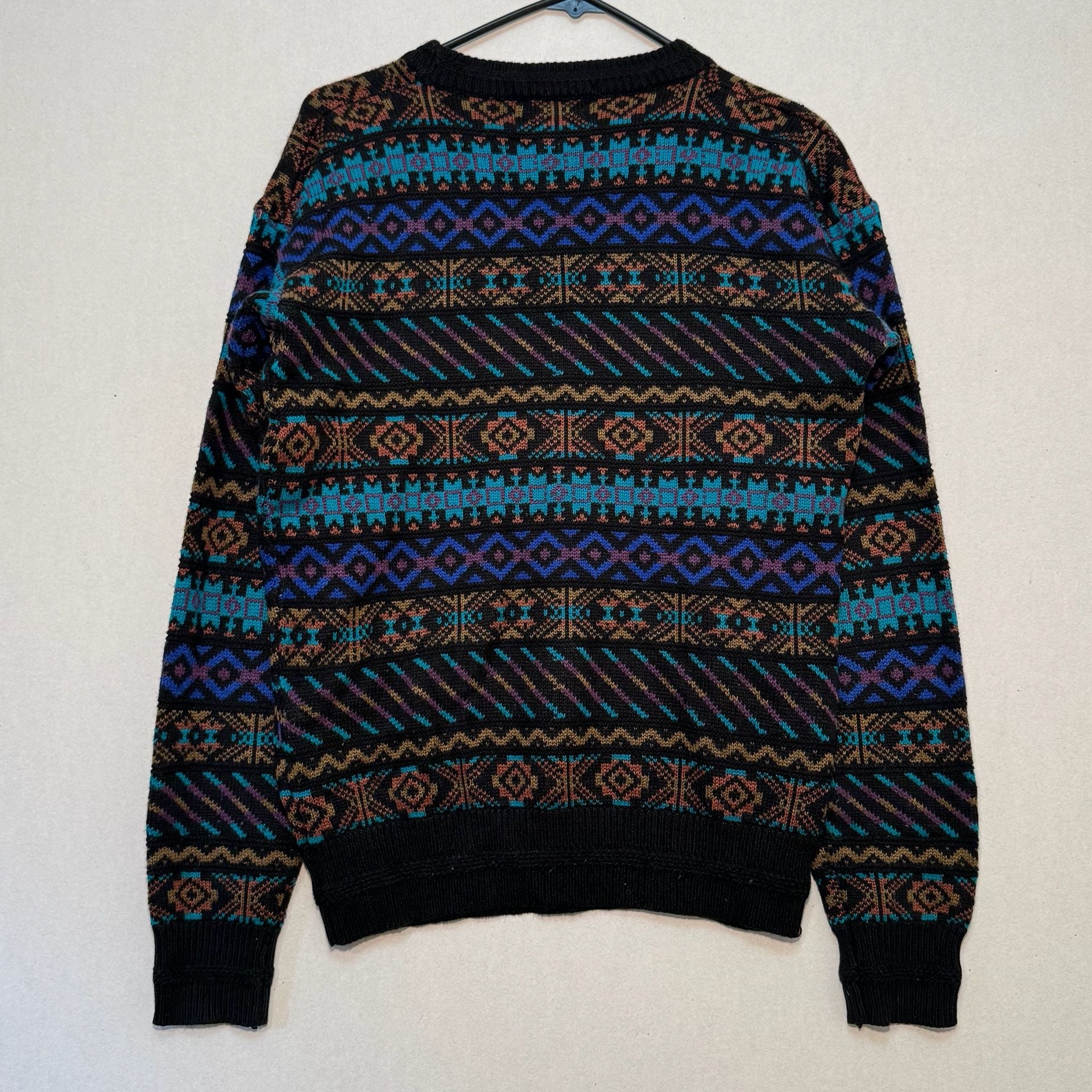 Vintage Knights Bridge for Men Geometric Pattern Crew Neck Sweater 3