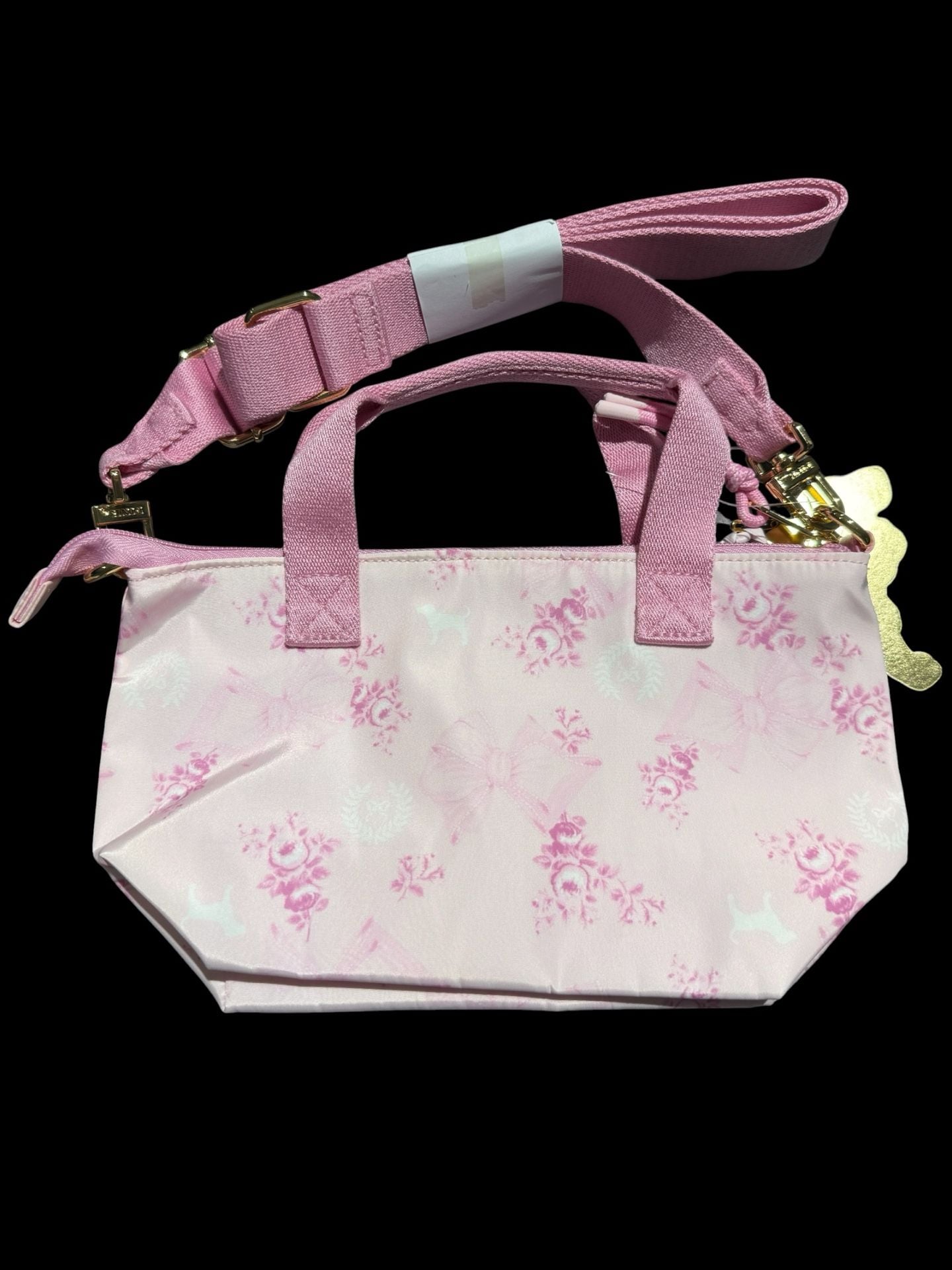 PINK x LoveShackFancy Beaux Icons Mini Tote Crossbody NWT Floral Pink 3