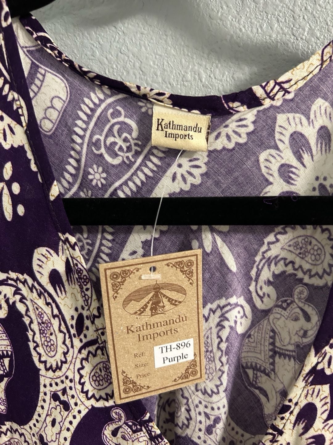 Kathmandu Imports Elephant Print Jumpsuit Purple 2