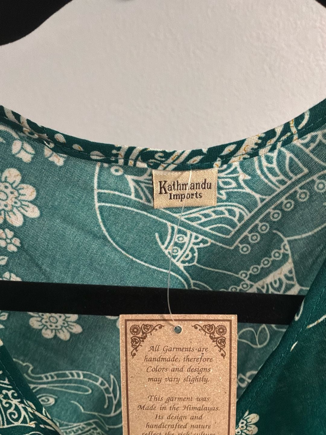 Kathmandu Imports Elephant Paisley Tank Top Green 3