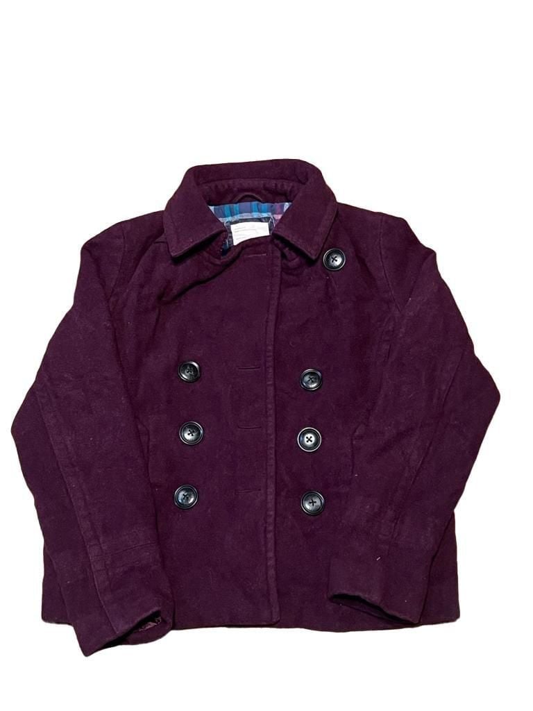 KIDS XL Aeropostale Pea Coat Size XL Purple Double Breasted Wool Blend 2
