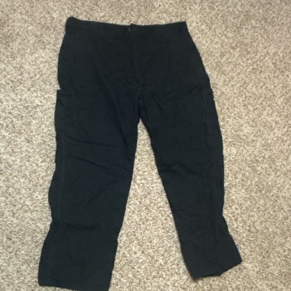Carhartt Work Pants Size 42x32 Black Utility Cargo