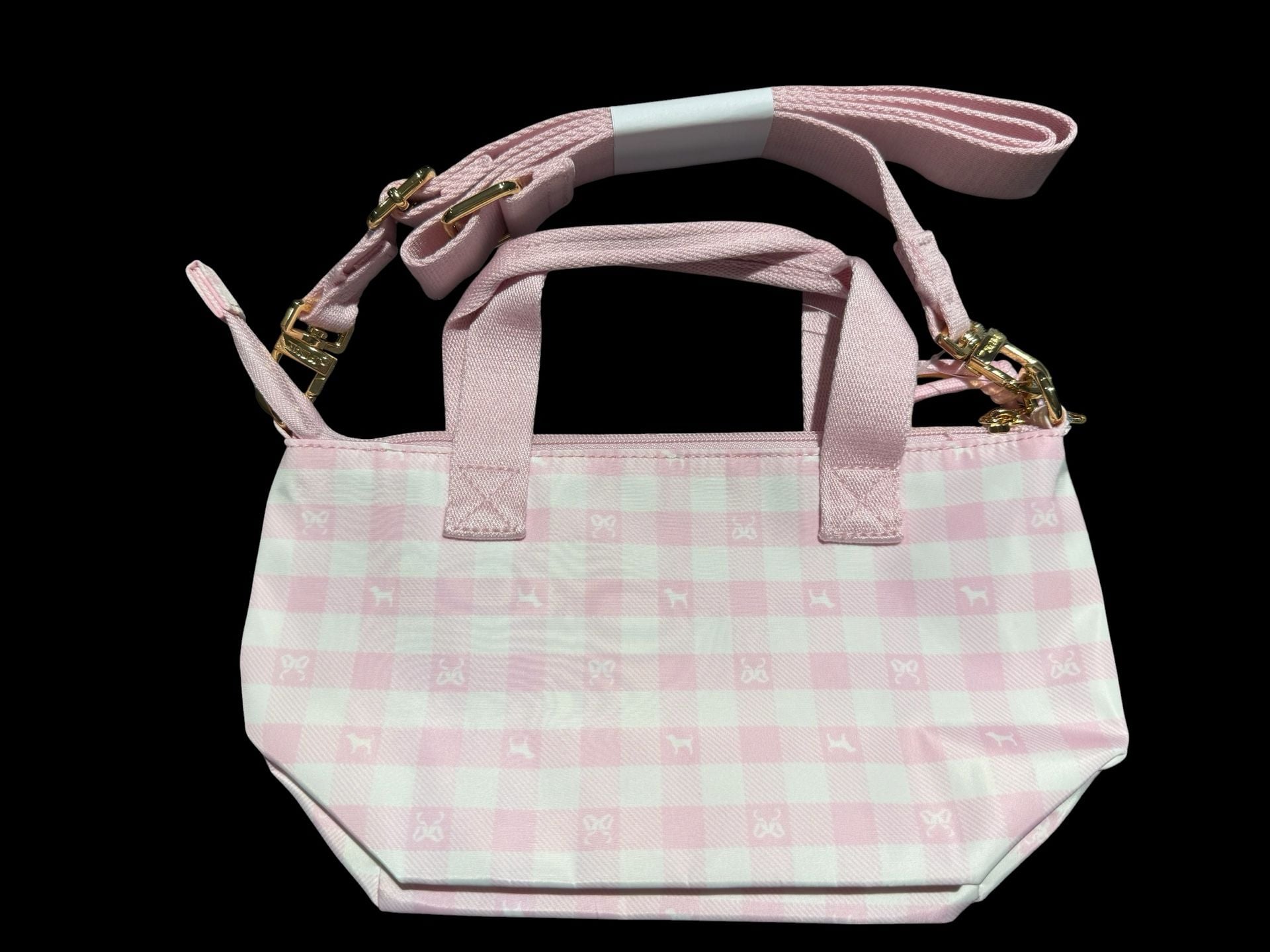 PINK x LoveShackFancy Icon Gingham Mini Tote Crossbody Bag NWT Limited Edition 3