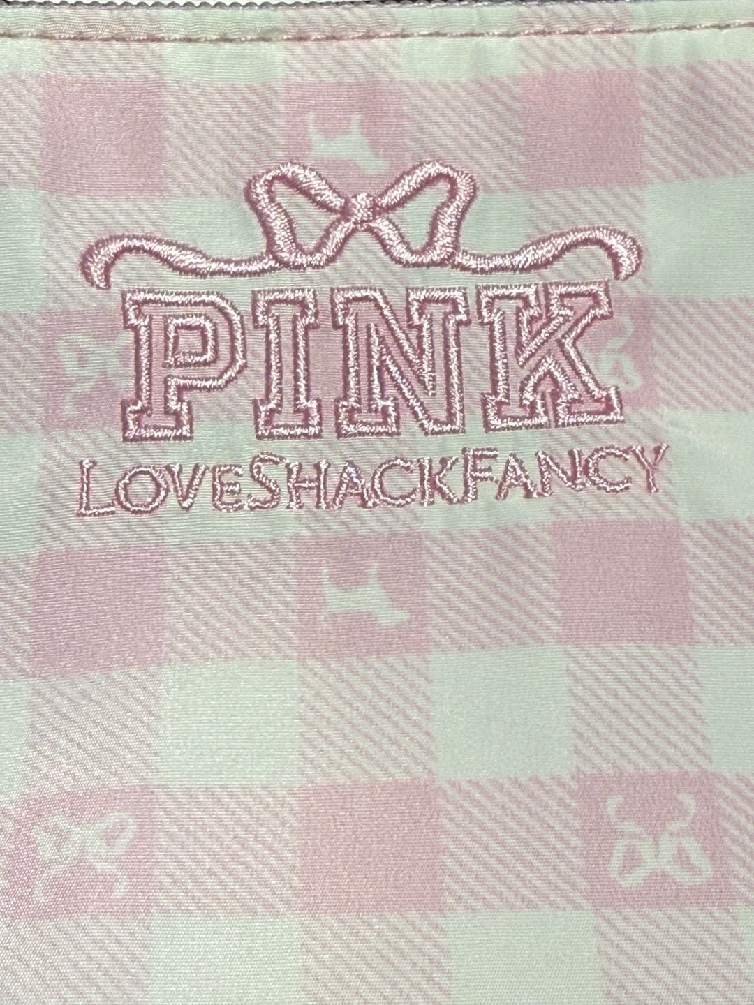 PINK x LoveShackFancy Icon Gingham Mini Tote Crossbody Bag NWT Limited Edition 4