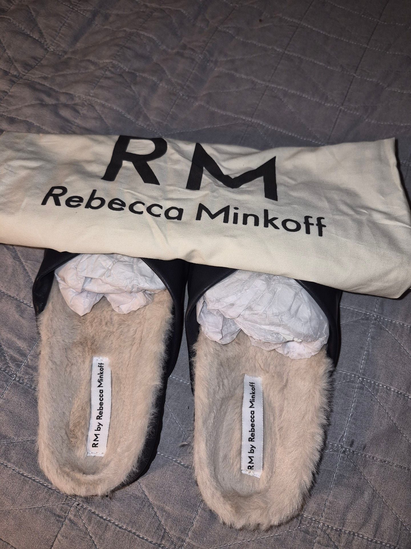 RM by Rebecca Minkoff Faux Leather X-Cross Slippers 4