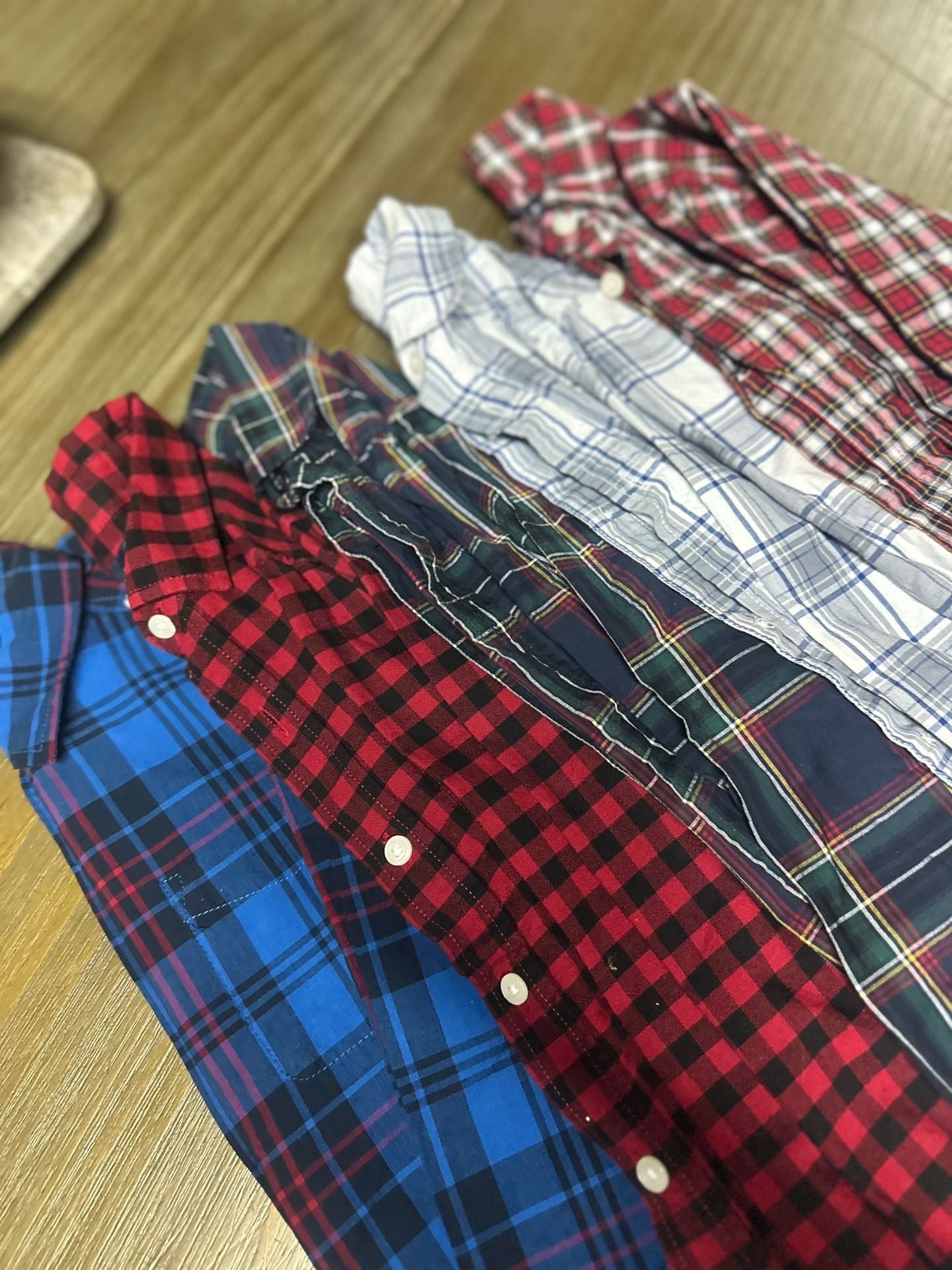 Children’s Place Plaid Long Sleeve Button Down Shirt Lot of 5 ( M 7-8) 1
