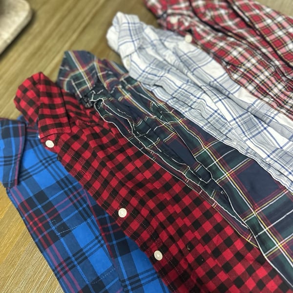 Children’s Place Plaid Long Sleeve Button Down Shirt Lot of 5 ( M 7-8) 
