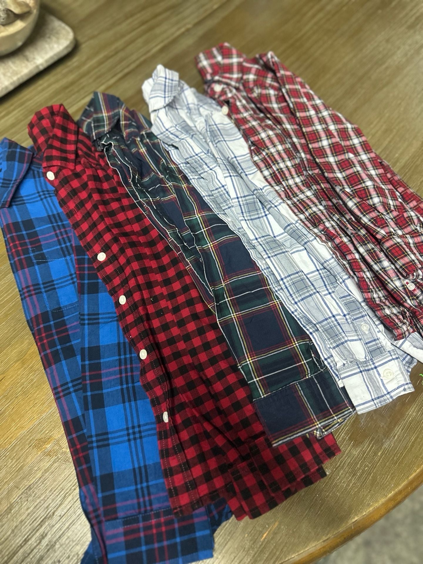 Children’s Place Plaid Long Sleeve Button Down Shirt Lot of 5 ( M 7-8) 2