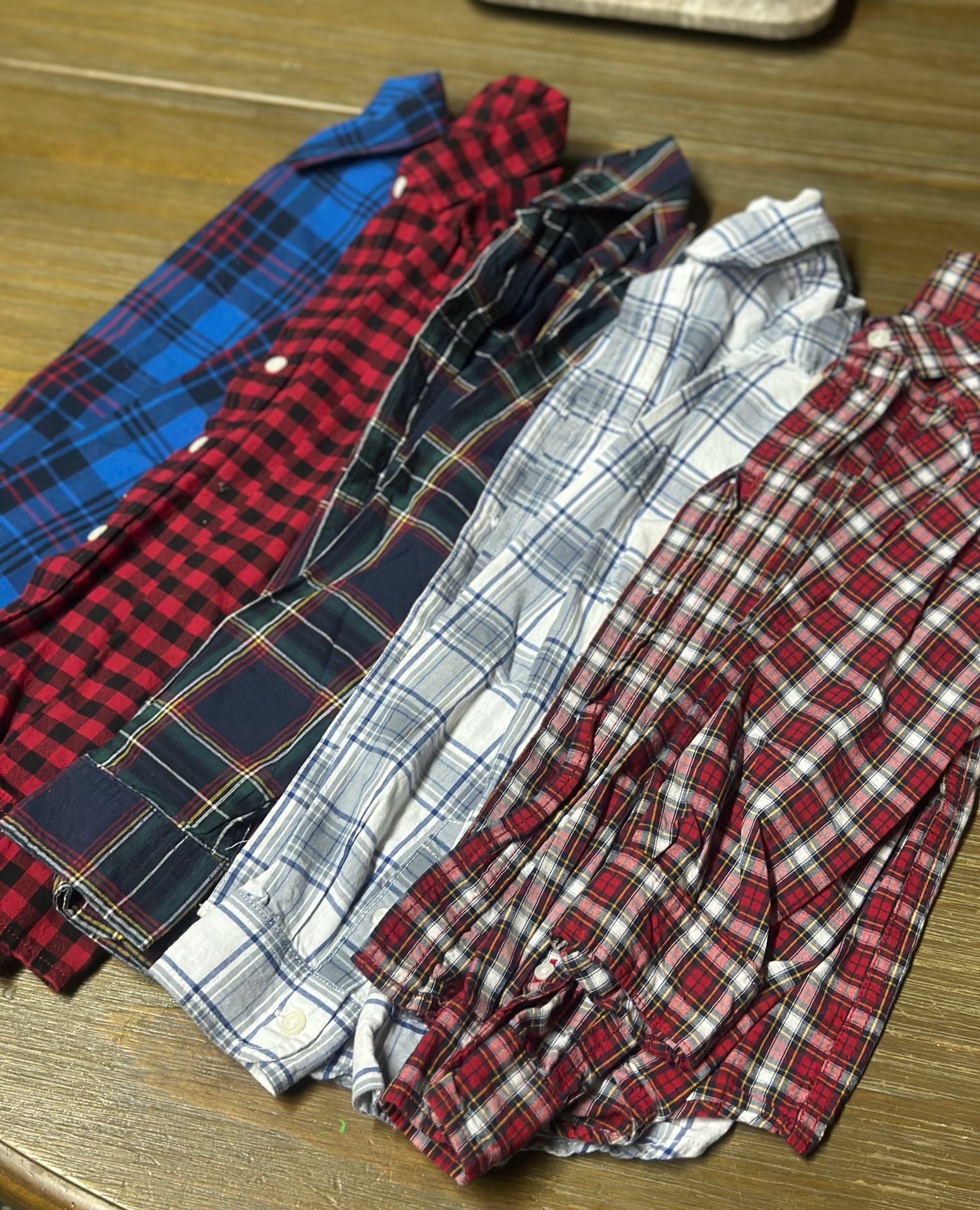 Children’s Place Plaid Long Sleeve Button Down Shirt Lot of 5 ( M 7-8) 3