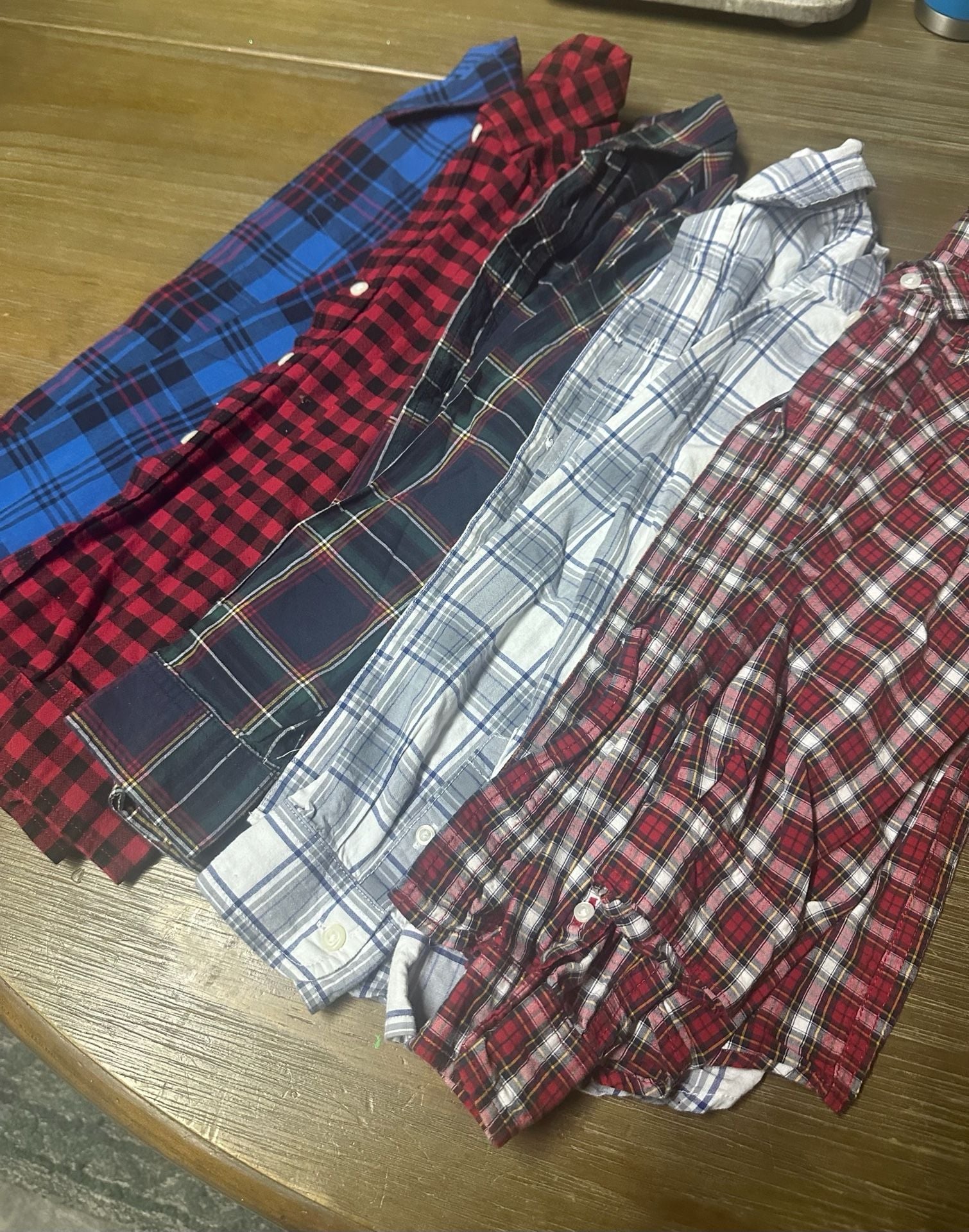 Children’s Place Plaid Long Sleeve Button Down Shirt Lot of 5 ( M 7-8) 4