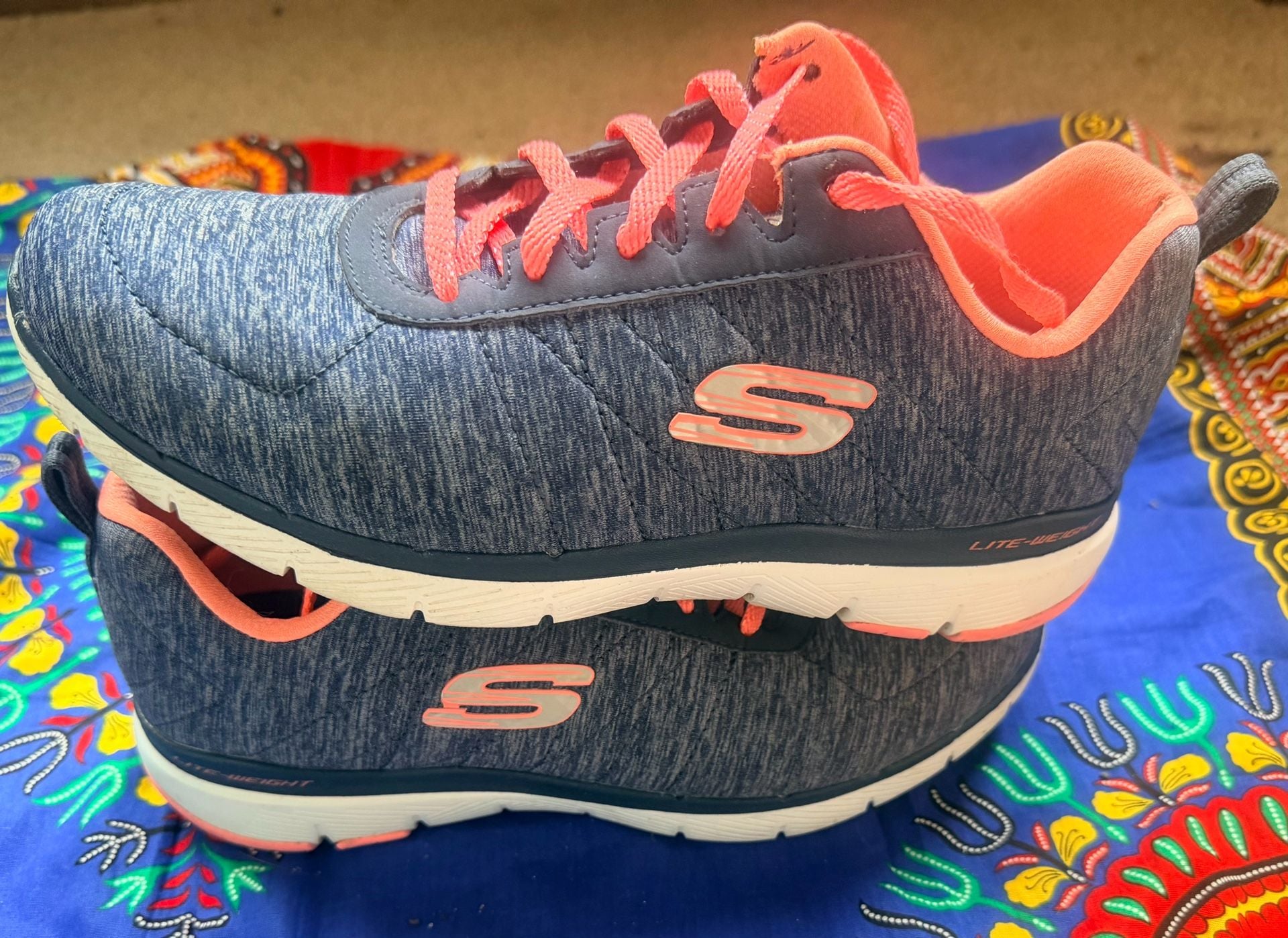 Skechers Flex Appeal 2.0 Sneakers Blue Coral Lite-Weight 4