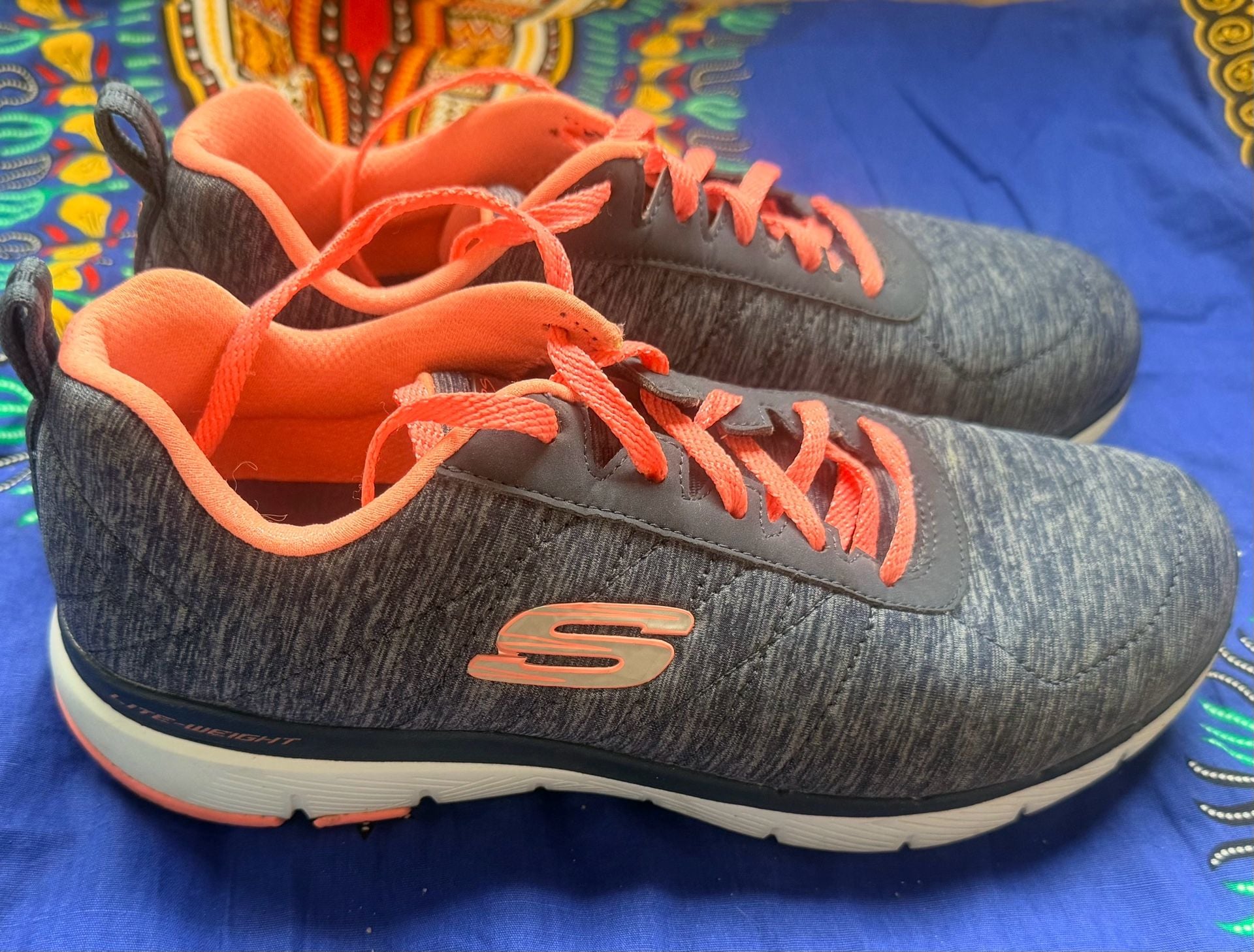 Skechers Flex Appeal 2.0 Sneakers Blue Coral Lite-Weight 5