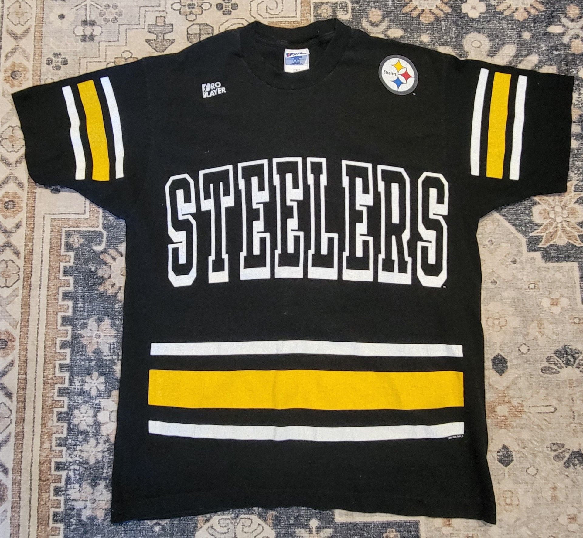 Pro Player Pittsburgh Steelers Woodson T-Shirt Size L Black NFL Vintage Tee 2