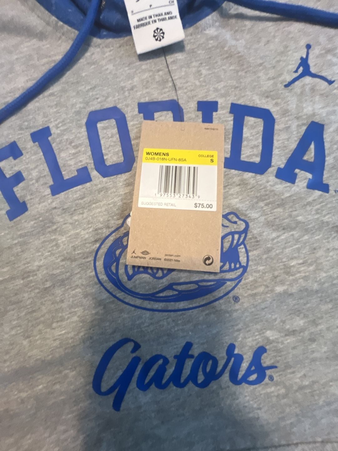 Jordan Florida Gators Hoodie Size  S Womens  Grey Blue 8