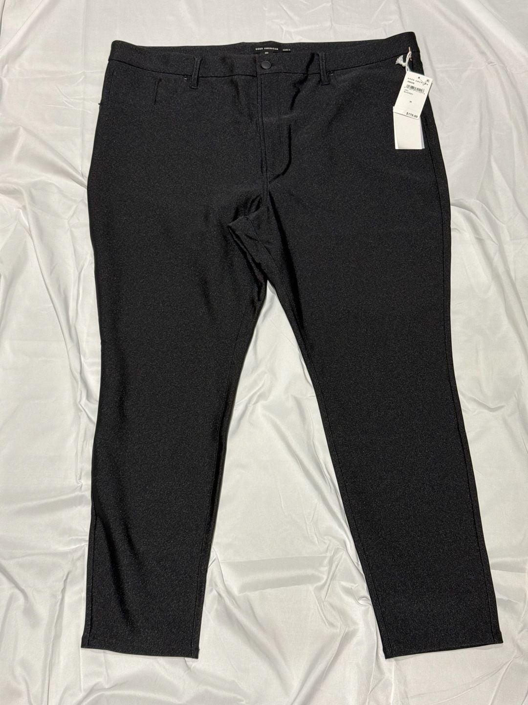 Good American Compression Shine Good Waist Pants Black Size 20 NWT $179 2