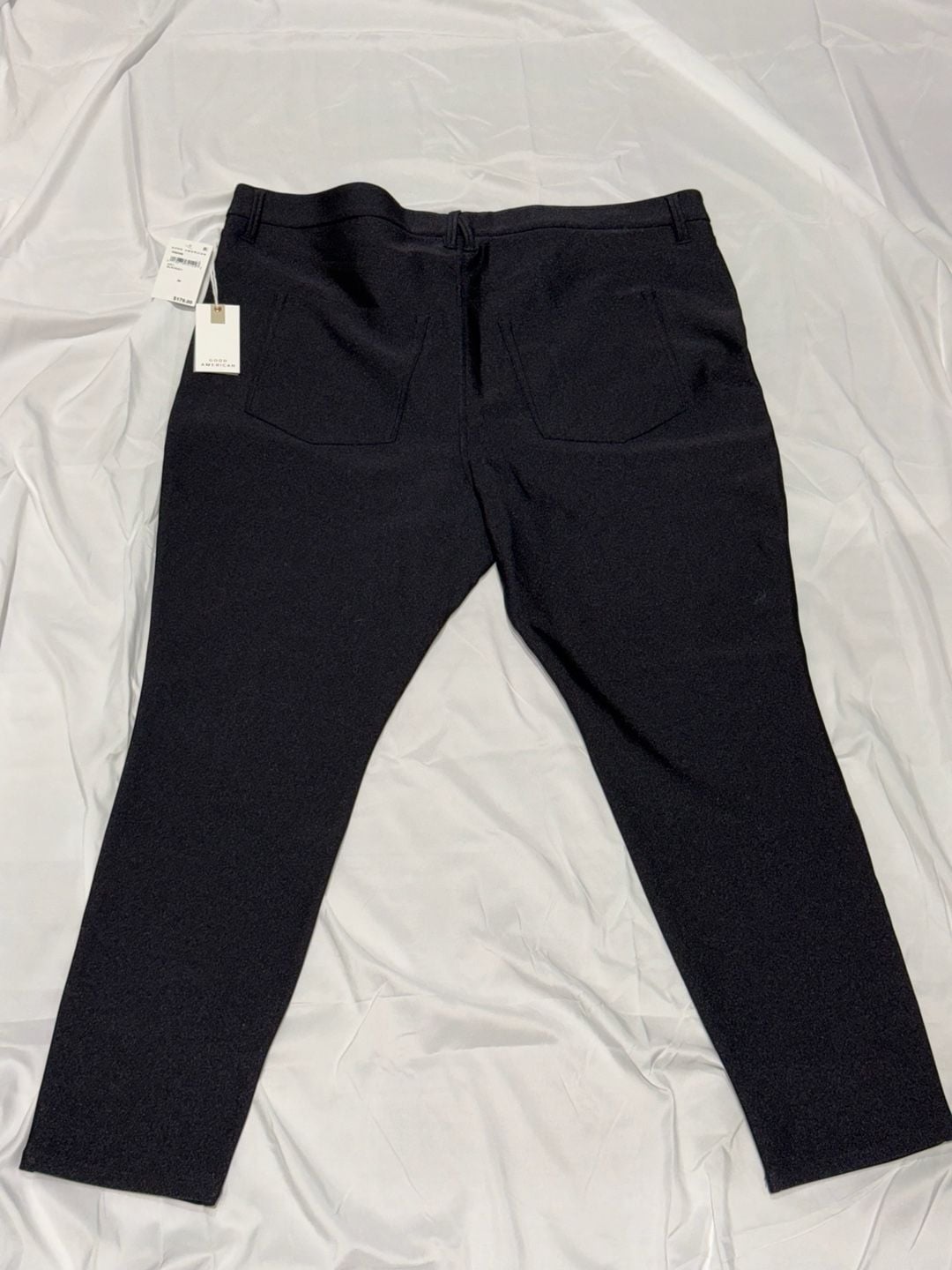 Good American Compression Shine Good Waist Pants Black Size 20 NWT $179 5