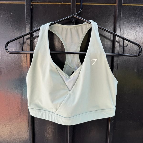 Gymshark Crossover Sports Bra Sage Green