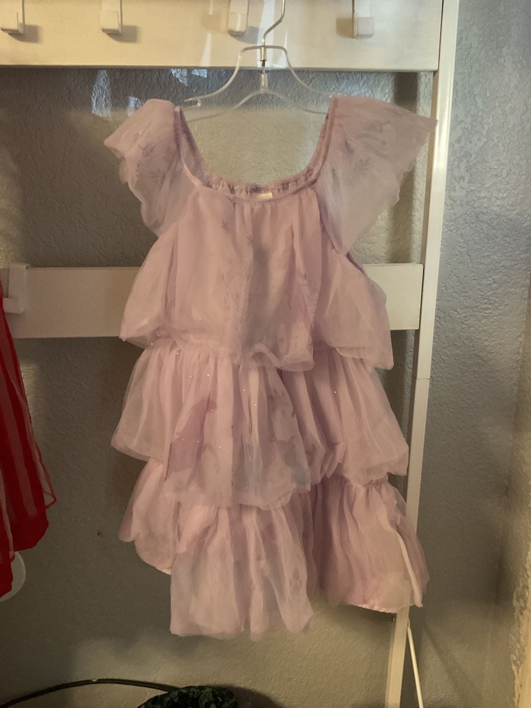 Disney Frozen Dress Size 5T Purple Ruffle Tulle Layered Princess 2