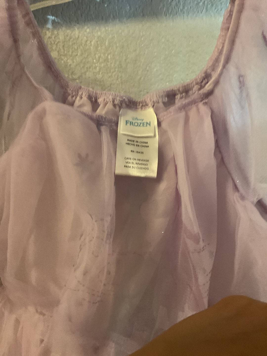 Disney Frozen Dress Size 5T Purple Ruffle Tulle Layered Princess 4