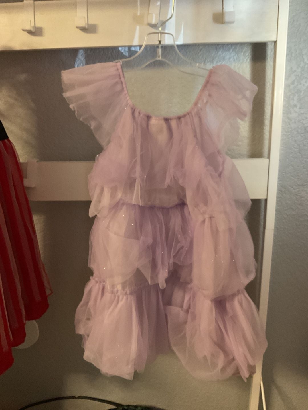 Disney Frozen Dress Size 5T Purple Ruffle Tulle Layered Princess 3