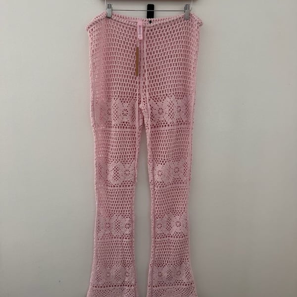 Skims Crochet Cover-Ups Skinny Flare Pant Size L