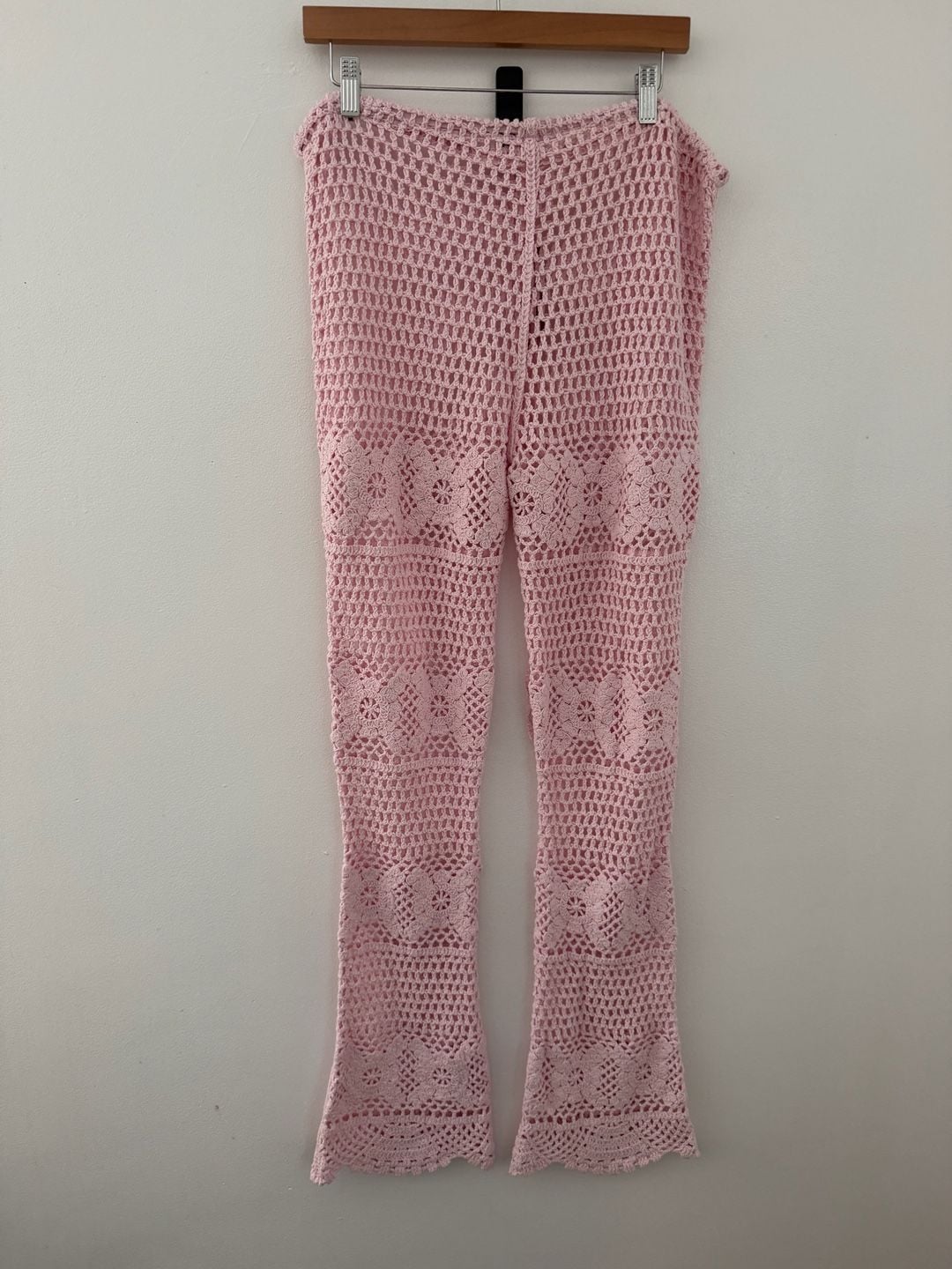 Skims Crochet Cover-Ups Skinny Flare Pant Size L 8