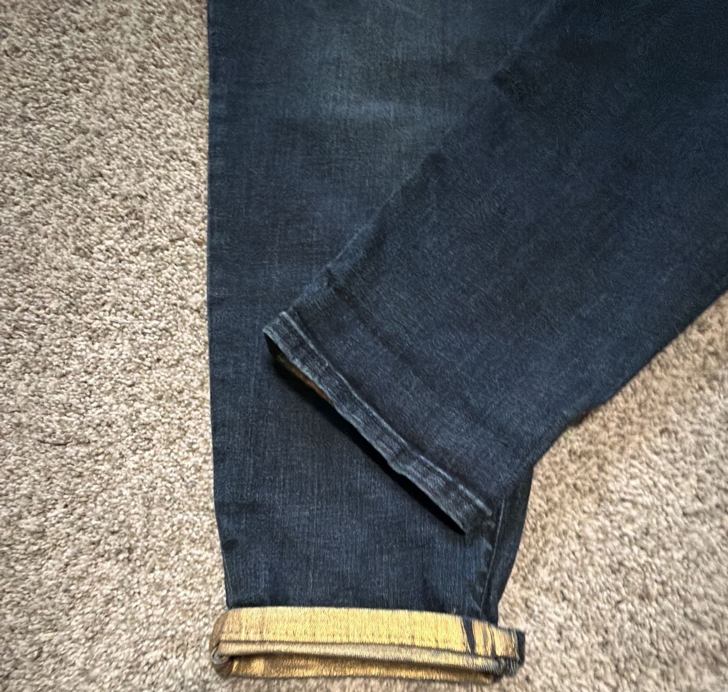 Lane Bryant Boyfriend Jeans Size 18 Dark Wash Stretch Denim Cuffed 8