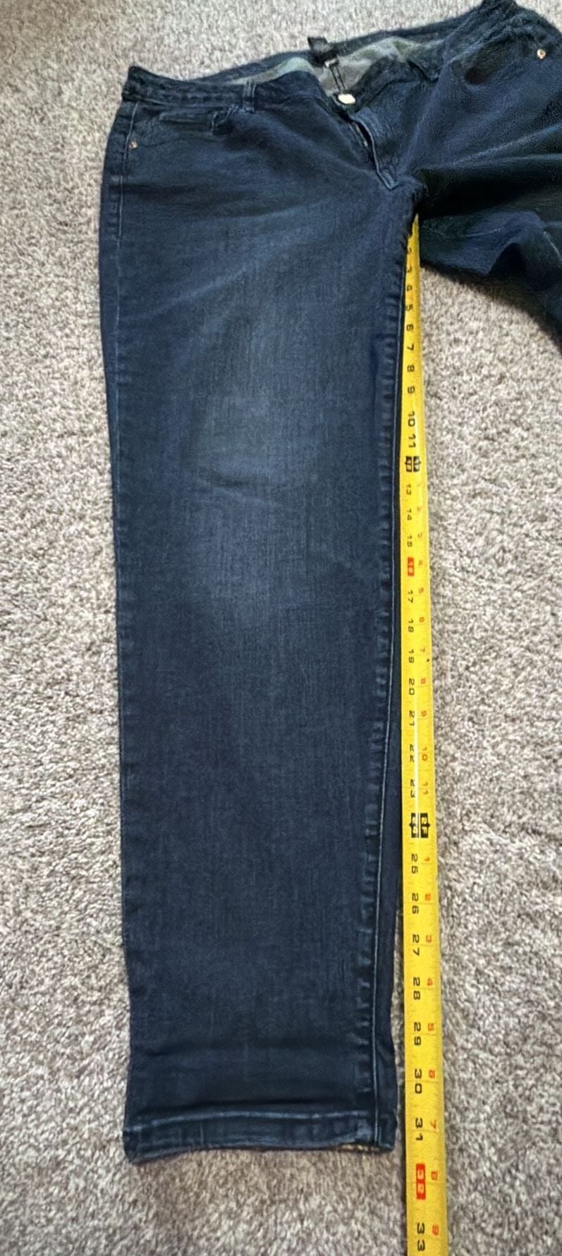 Lane Bryant Boyfriend Jeans Size 18 Dark Wash Stretch Denim Cuffed 10
