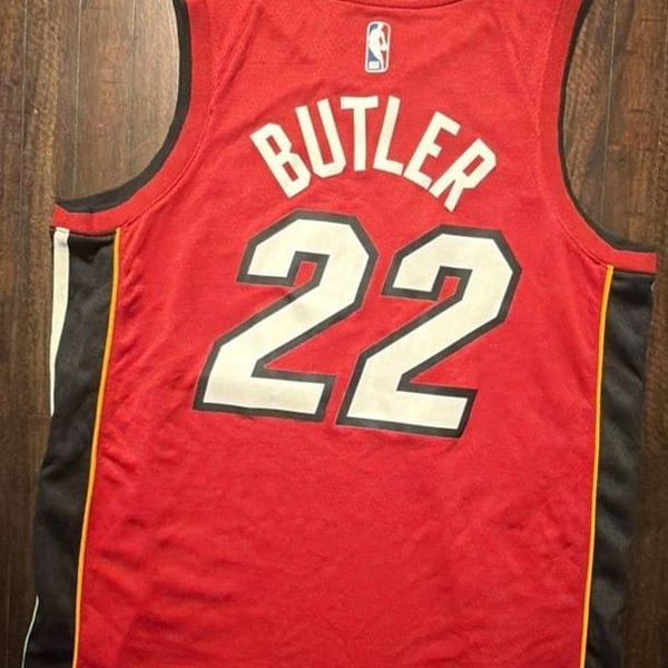 Jordan Jimmy Butler Miami Heat 22 Swingman Jersey Size 48 Red