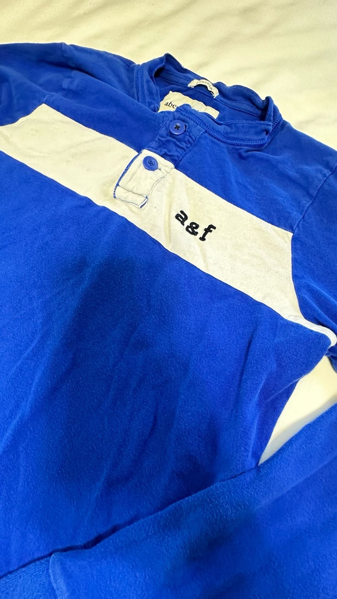 Abercrombie Kids Long Sleeve Henley Size XL Blue 3