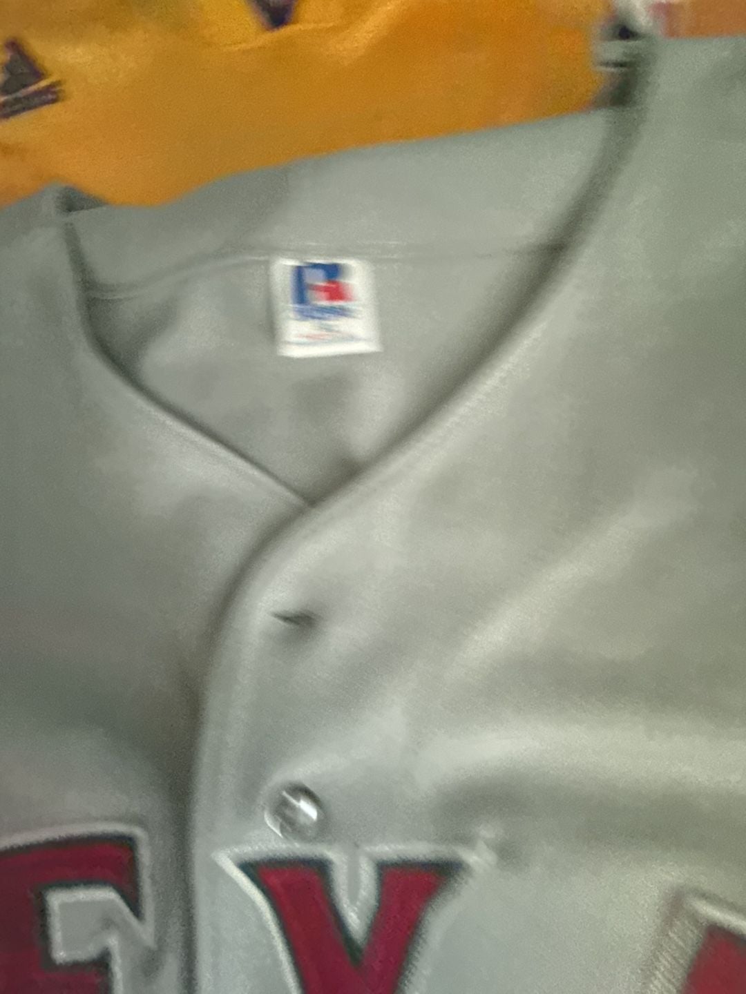 Russell Athletic Texas Rangers Jersey Size 52 Gray Baseball MLB 5