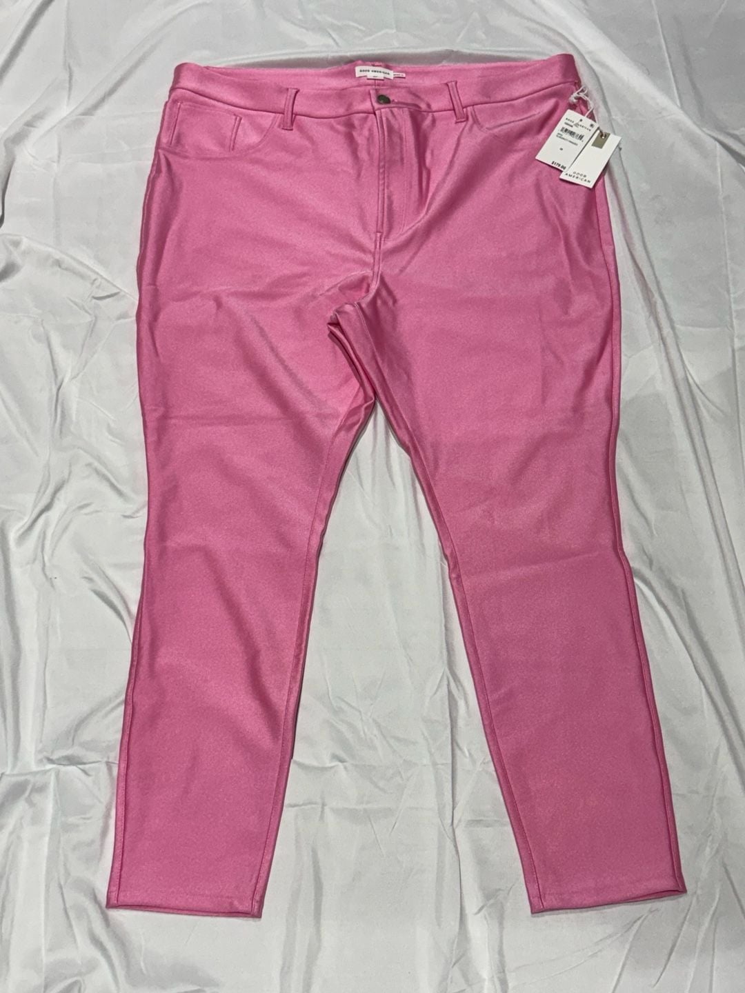 Good American Compression Shine Pants Size 20 Sorority Pink NWT $179 2