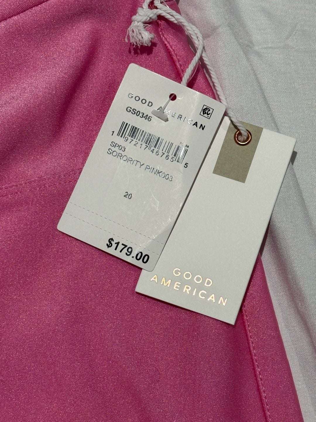 Good American Compression Shine Pants Size 20 Sorority Pink NWT $179 4
