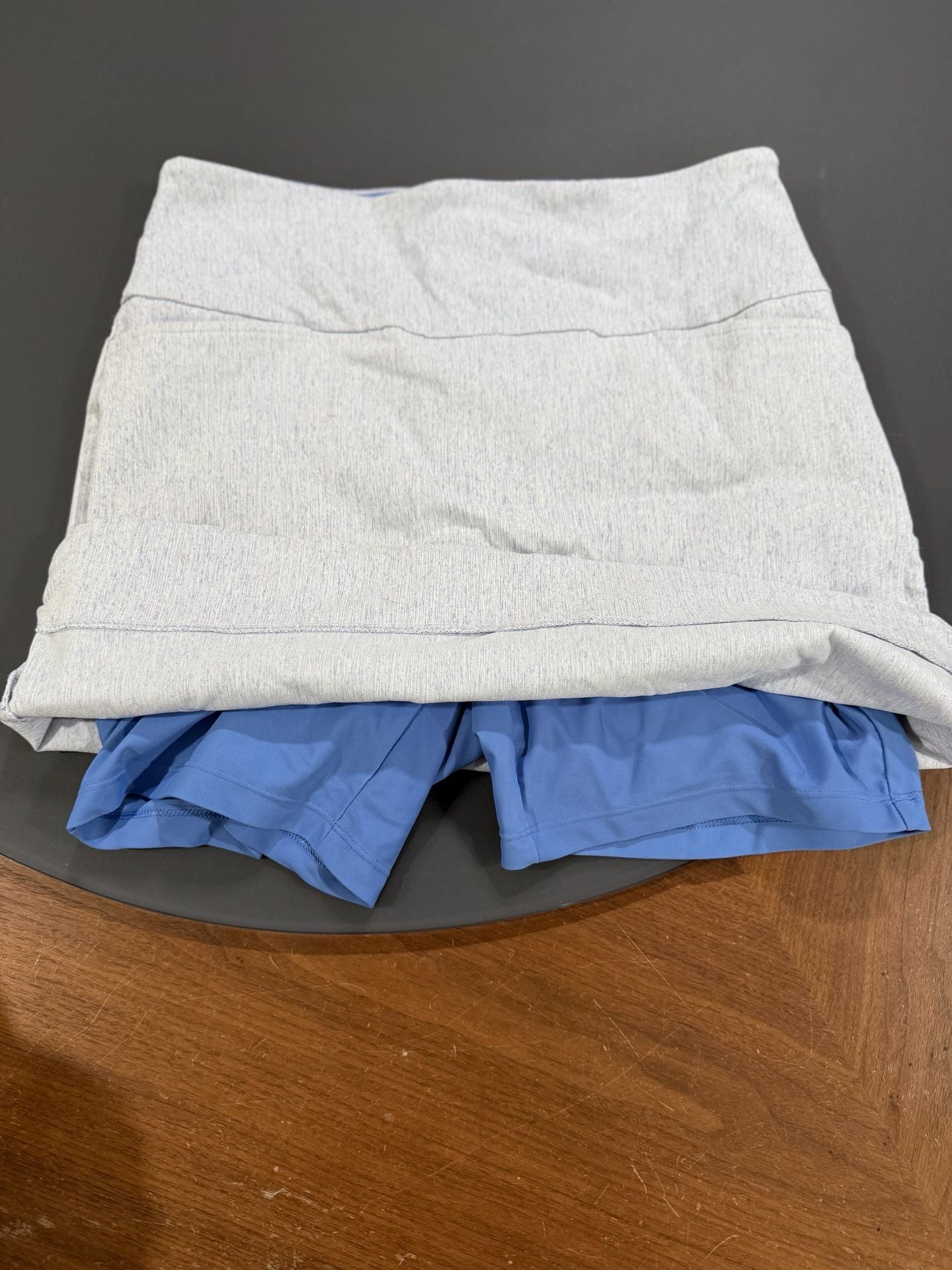 S.C. & CO. Tummy Control Athletic Skort Size M Heathered Gray Blue 4