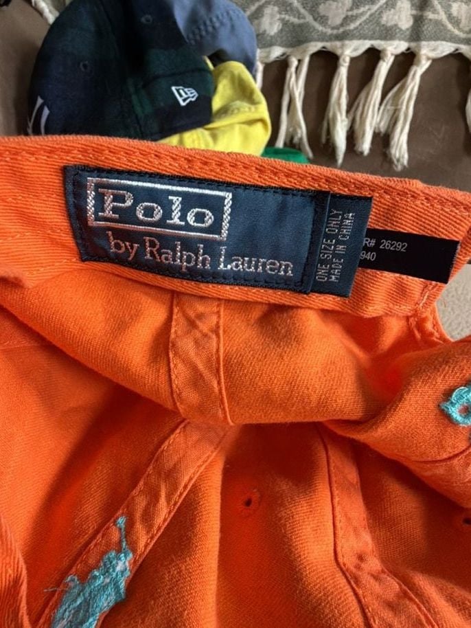 Polo Ralph Lauren Classic Baseball Cap One Size Orange Cotton 4