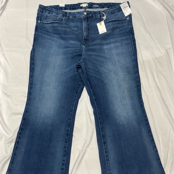Good American Good Legs Crop Mini Boot Jeans Size 24 Indigo NWT $179