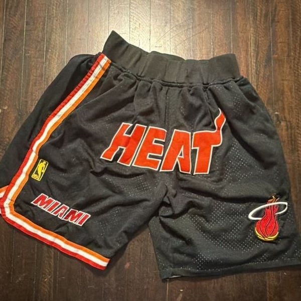 Just Don Miami Heat 1996-97 Basketball Shorts Size M