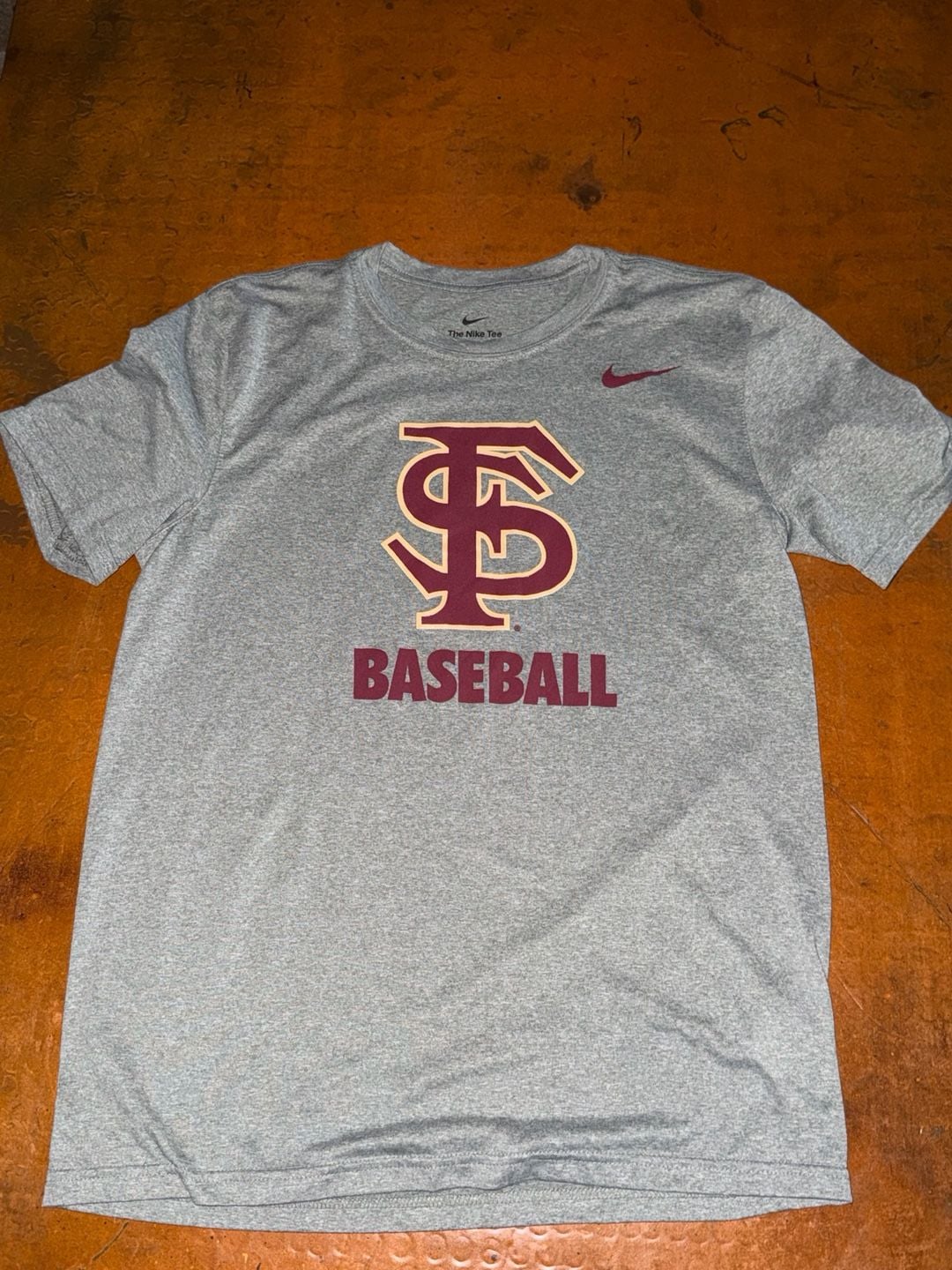 Nike Florida State University FSU Seminoles Baseball T-Shirt Size M Gray 2